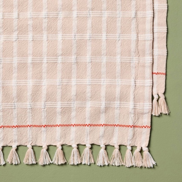 Hearth & Hand™ with Magnolia 20"x90" Tri-Stripe Plaid Stitched Table Runner - Picture 2 of 4